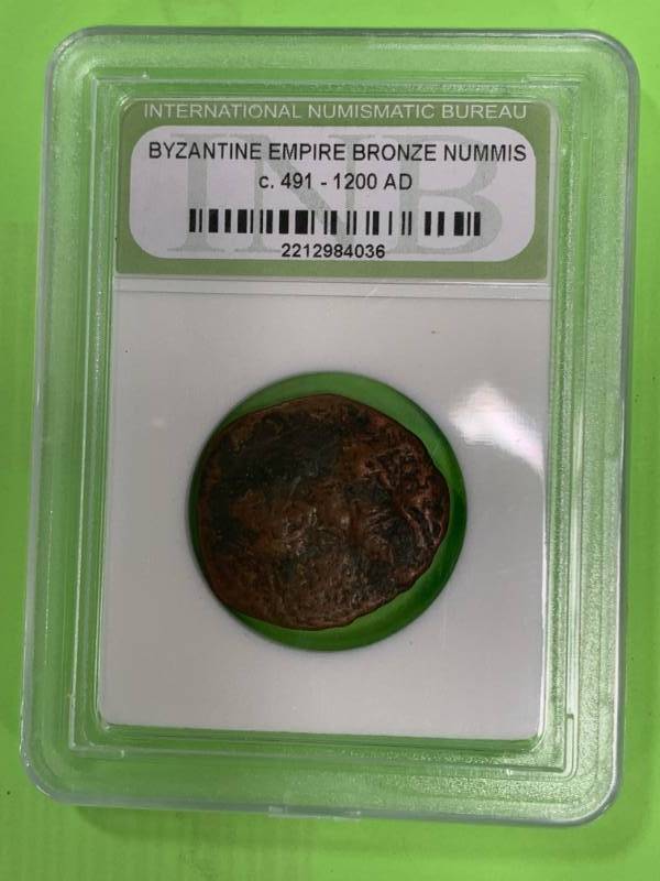 Byzantine Bronze Nummis Coin c. 491-1200 AD