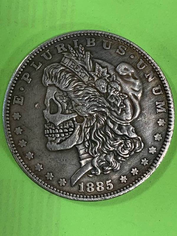 Morgan Dollar Hobo Zombie Coin