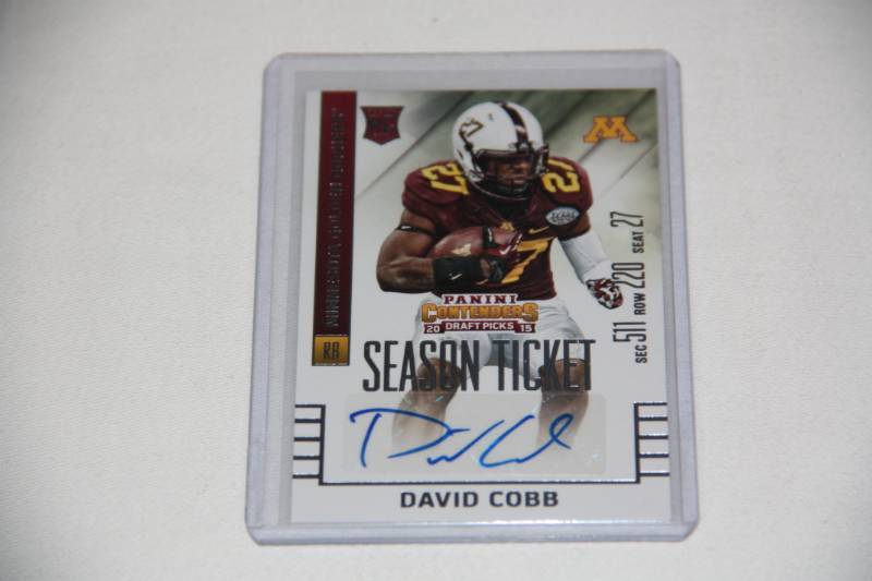lot 28 image: 2015 Panini Contenders David Cobb Auto Rookie Card