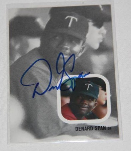 lot 56 image: Denard Span 2002 Just Minors In Person Auto  The Smoky Collection