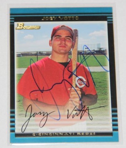 lot 59 image: Joey Votto 2002 Bowman In Person Auto  The Smoky Collection