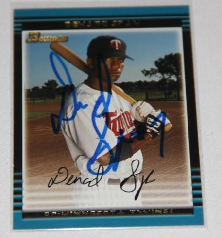 lot 60 image: Denard Span 2002 Bowman In Person Auto  The Smoky Collection