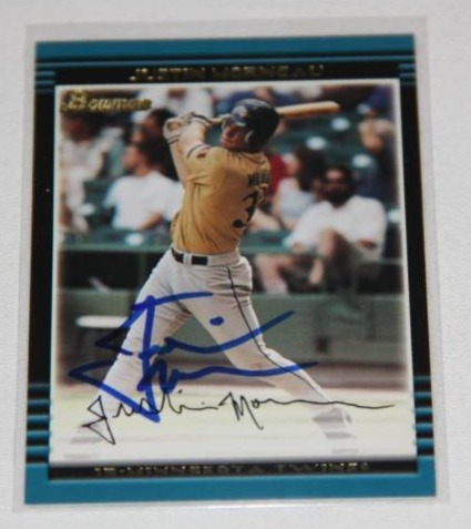 lot 64 image: Justin Morneau 2002 Bowman In Person Auto  The Smoky Collection