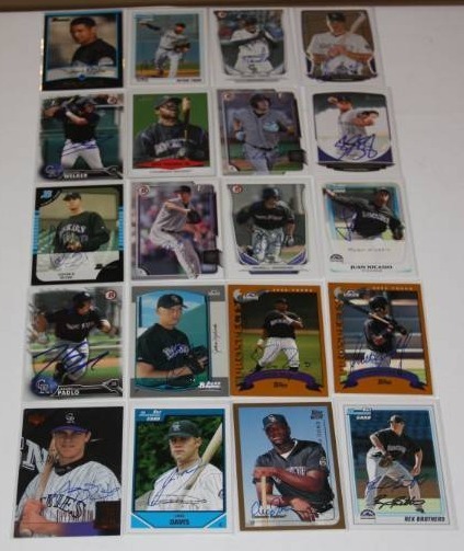 lot 76 image: Colorado Rockies In Person Auto 20 Card Lot  The Smoky Collection