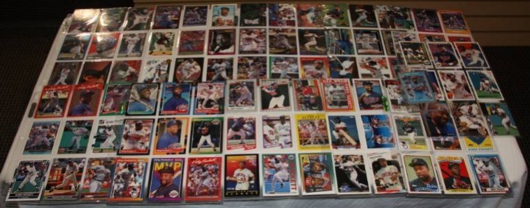 lot 81 image: Kirby Puckett 100 Different Baseball Cards with 1985 Fleer RC