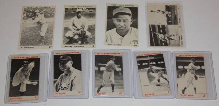 lot 82 image: 1974 TCMA Detroit Tigers and Philadelphia Athletics Lot  9 Cards