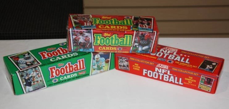 lot 92 image: NFL Football Cards Complete Set Lot  3 Sets