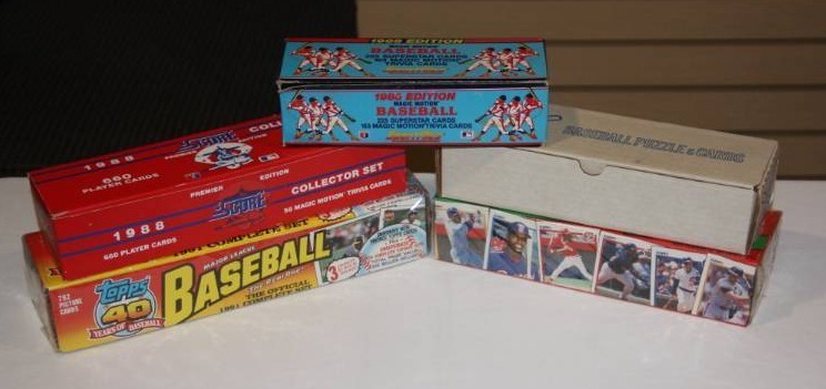 lot 93 image: MLB Baseball Cards Complete Set Lot  5 Sets