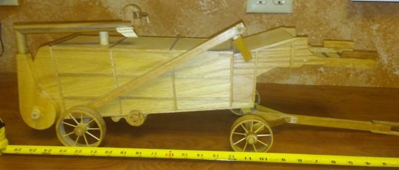 lot 24 image: Wood handcrafted Steam Thresher