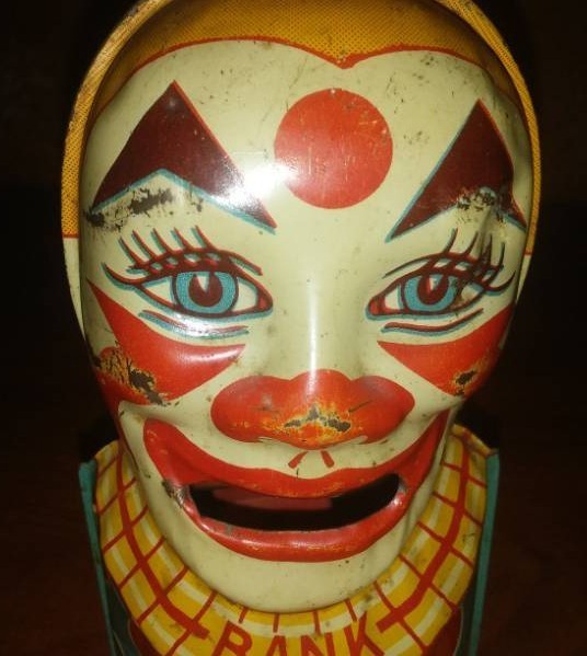 lot 51 image: Vintage mechanical clown Bank