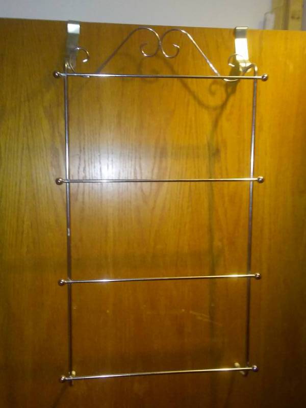 lot 63 image: 2 metal shoe racks and door hanger organizer.