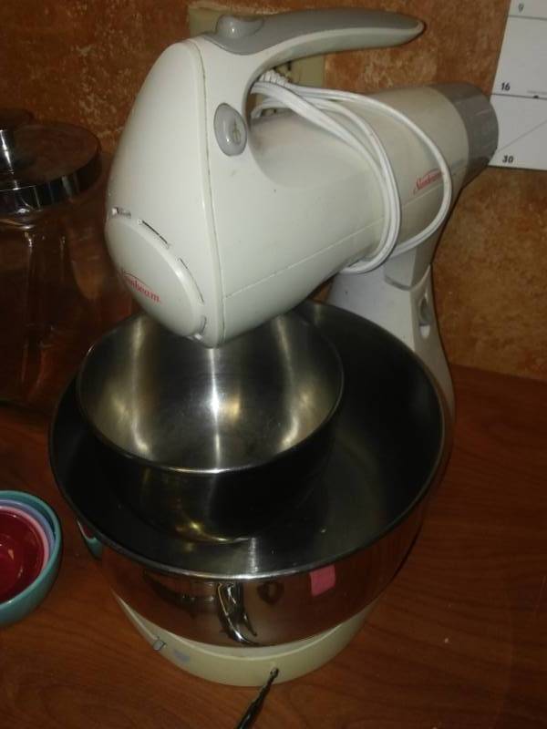 lot 71 image: Sunbeam Mixmaster mixer and more.