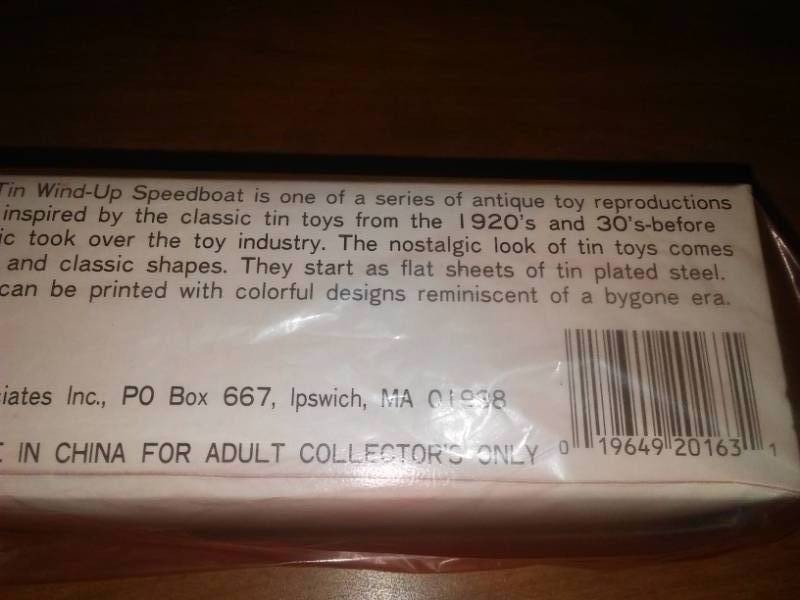 popeye tin speedboat