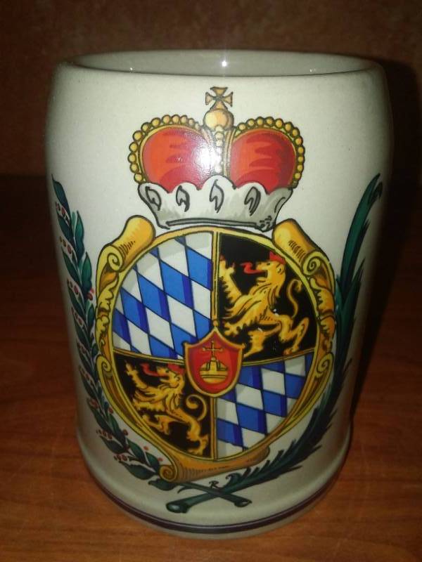 lot 161 image: Handcrafted ceramic beer stein