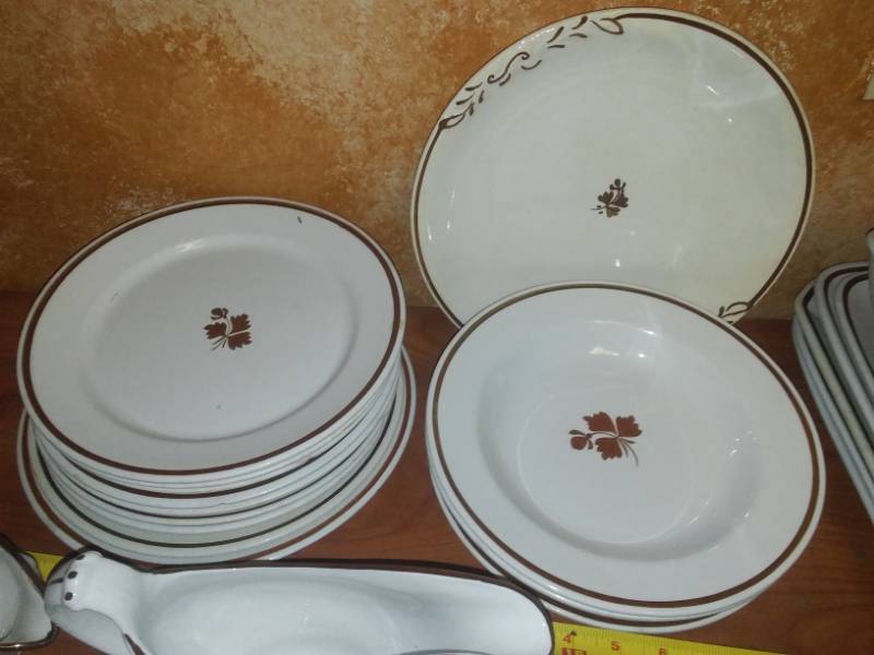 lot 99 image: 2 sets of Ironstone dinnerware. Royal Ironstone . Royal Stone