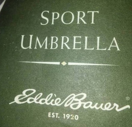 lot 198 image: New Eddie Bauer cane umbrella and umbrella.