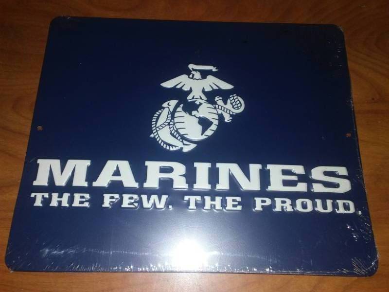 lot 203 image: Marines, the few the proud. Metal sign
