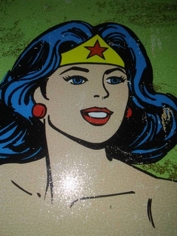 lot 205 image: Wonder Woman metal sign.