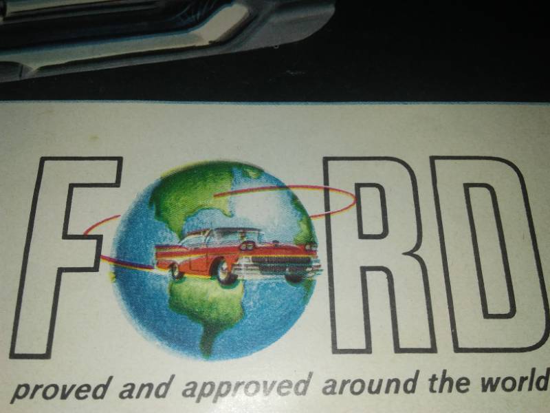 lot 226 image: 1958 Ford Sales brochure - turns into poster, rare.