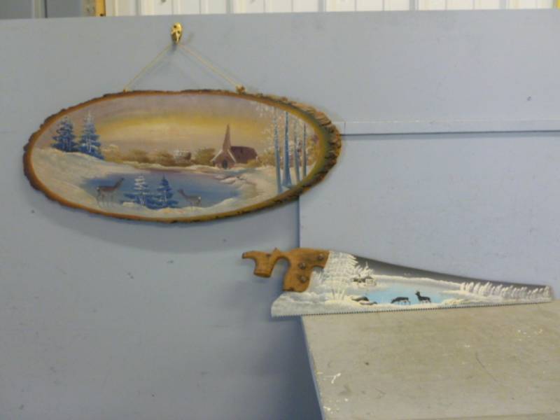 Hand Painted Saw