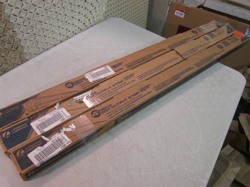 lot 36 image: Lot of 3 Lithonia Lighting 4 ft 2-L...