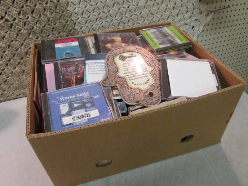 lot 57 image: Box Full of CDs Etc.  CLR...