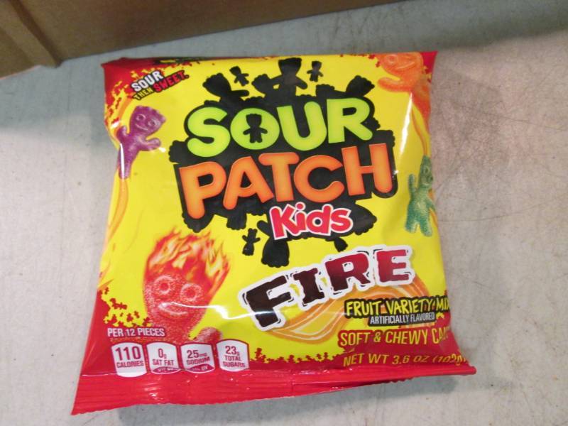 lot 66 image: Case of 12 Bags of Sour Patch Kids ...
