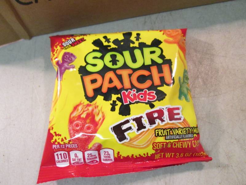 lot 67 image: Case of 12 Bags of Sour Patch Kids ...