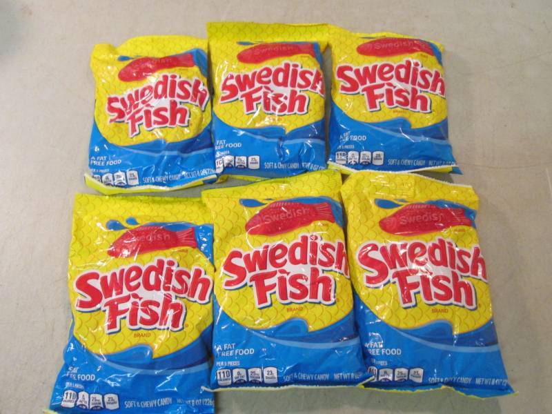 lot 83 image: 6 Bags of Swedish Fish Candy Best b...