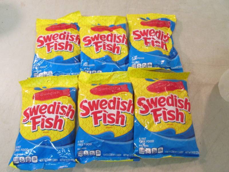 lot 84 image: 6 Bags of Swedish Fish Candy Best b...