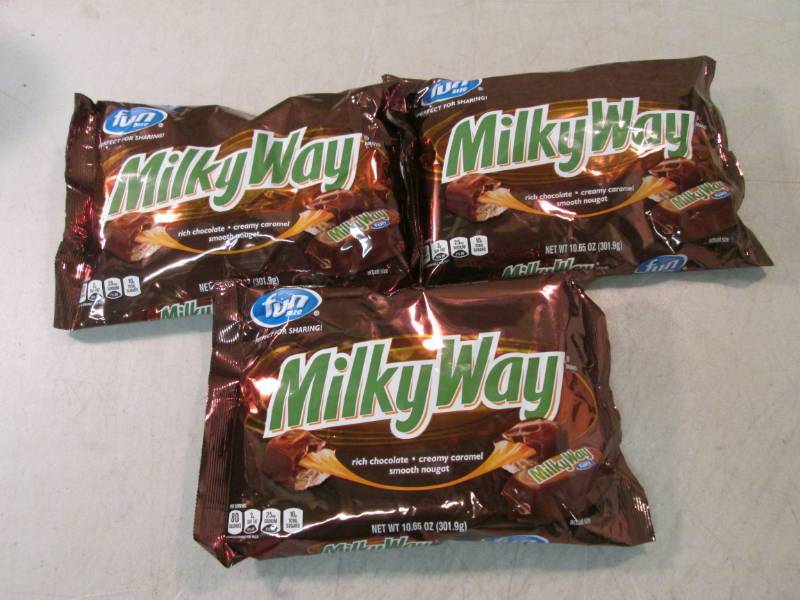 lot 104 image: 3 Bags of Fun Size Milky Way Candy ...