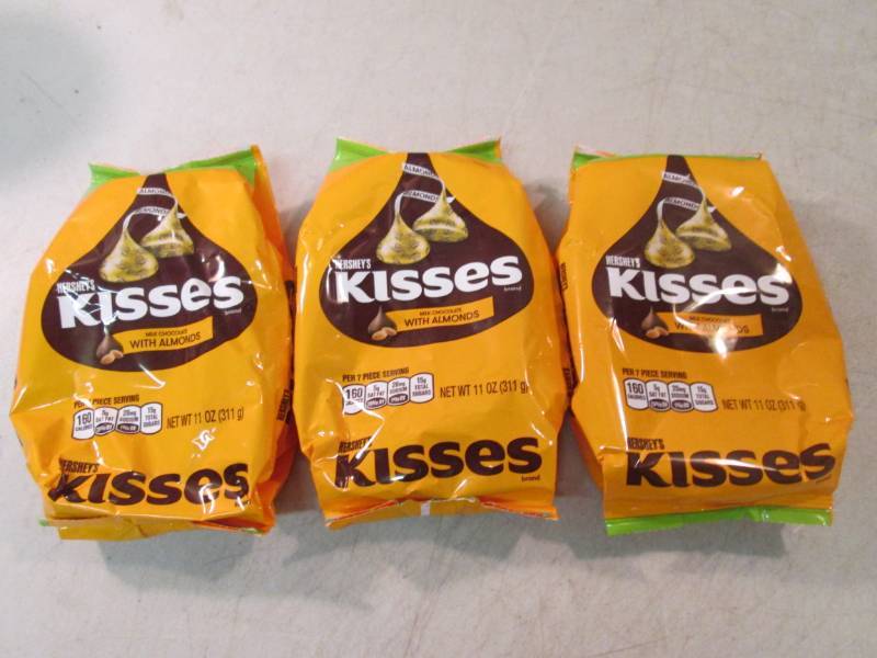 lot 106 image: 3 Bags of Hersheys Kisses with Almo...
