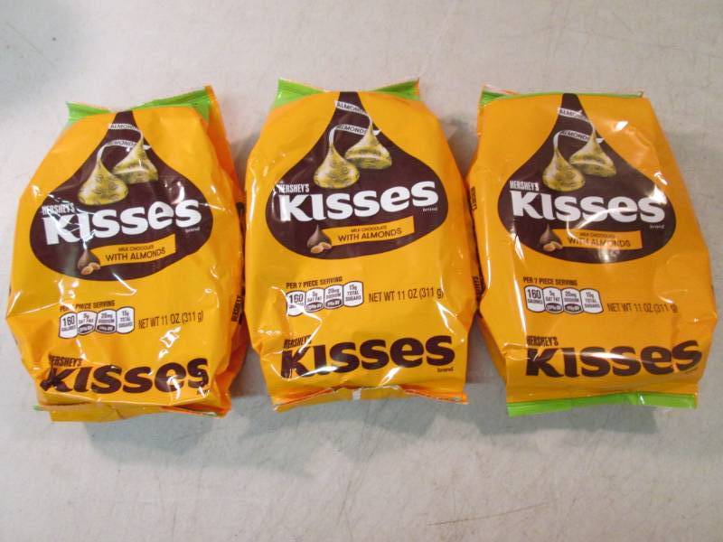 lot 107 image: 3 Bags of Hersheys Kisses with Almo...