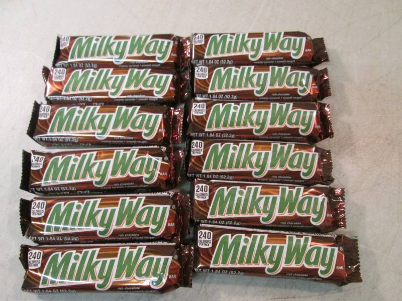 lot 113 image: 12 Milky Way Candy Bars Best by Apr...