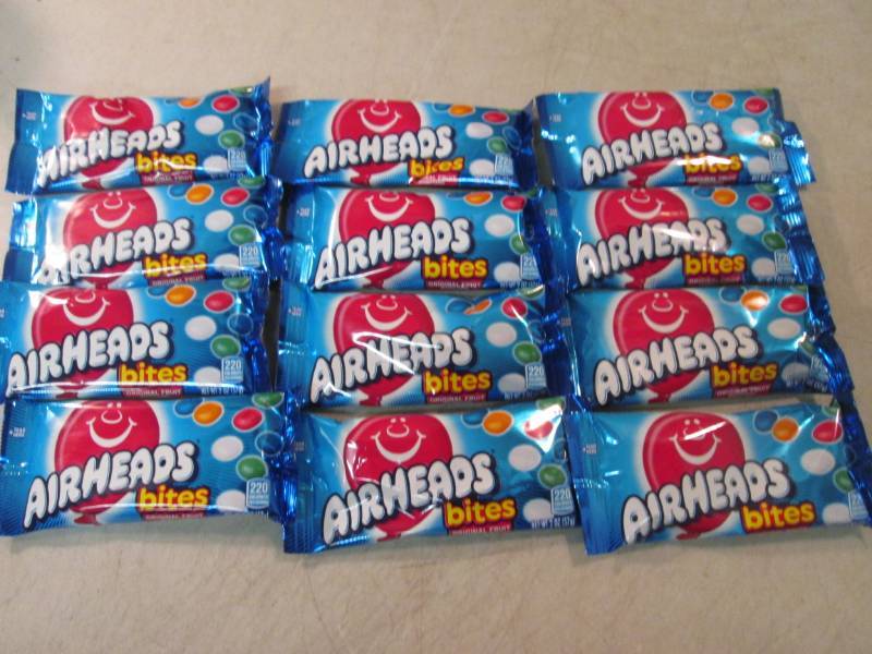 lot 117 image: 12 Bags of Airheads Bites Original ...
