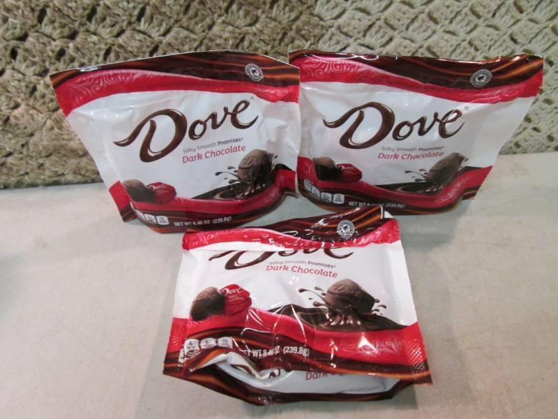 lot 123 image: 3 Bags of Dove Silky Smooth Promise...
