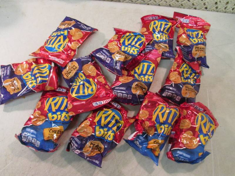 lot 141 image: Assorted Bags of Ritz Bits Cheese P...