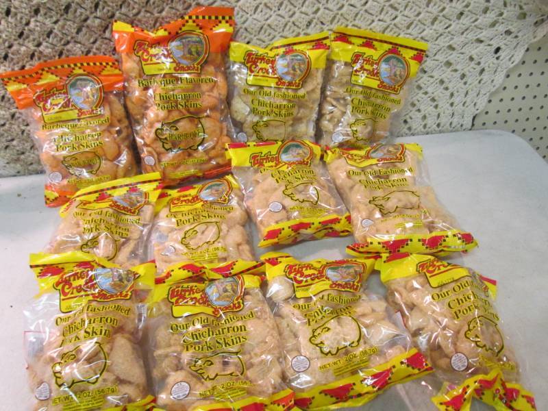 lot 143 image: 12 Assorted Bags of Pork Skins  C-1...