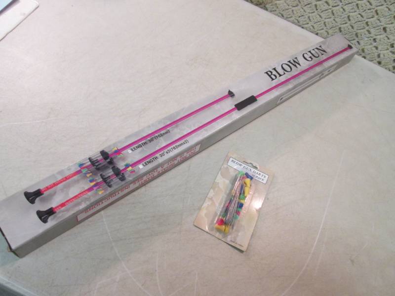 lot 184 image: 30 Aluminum Barrel Blow Dart Gun w...