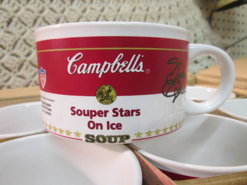 lot 191 image: Case of 24 Ceramic Campbells Soup S...