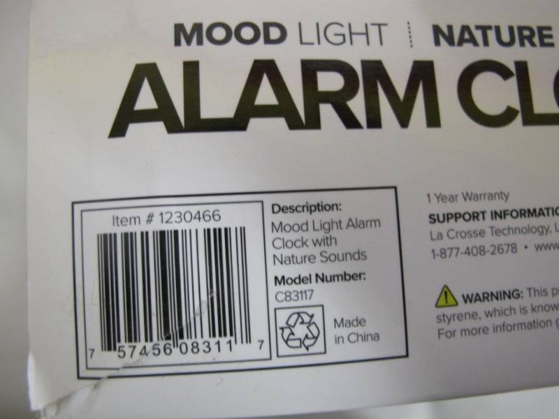 lot 69 image: LaCrosse Technology C85135 Mood Light and Nature Sound Alarm Clock