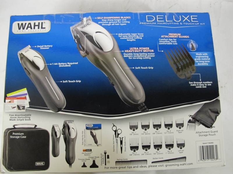 lot 35 image: Wahl Deluxe Chrome Premium All-In-One Haircutting and Touch-Up Kit