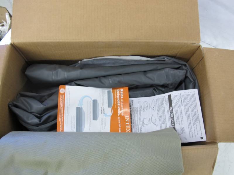 lot 146 image: Intex 22in Queen Comfort Plush High Rise Airbed with Built-In Electric Pump