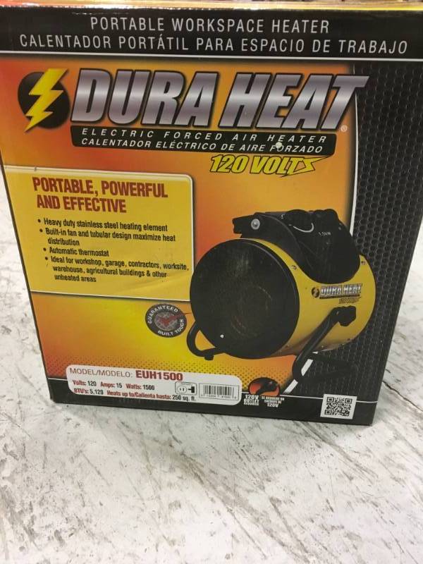 DuraHeat 1,500-Watt 120-Volt Electric Forced Air Heater in good condition