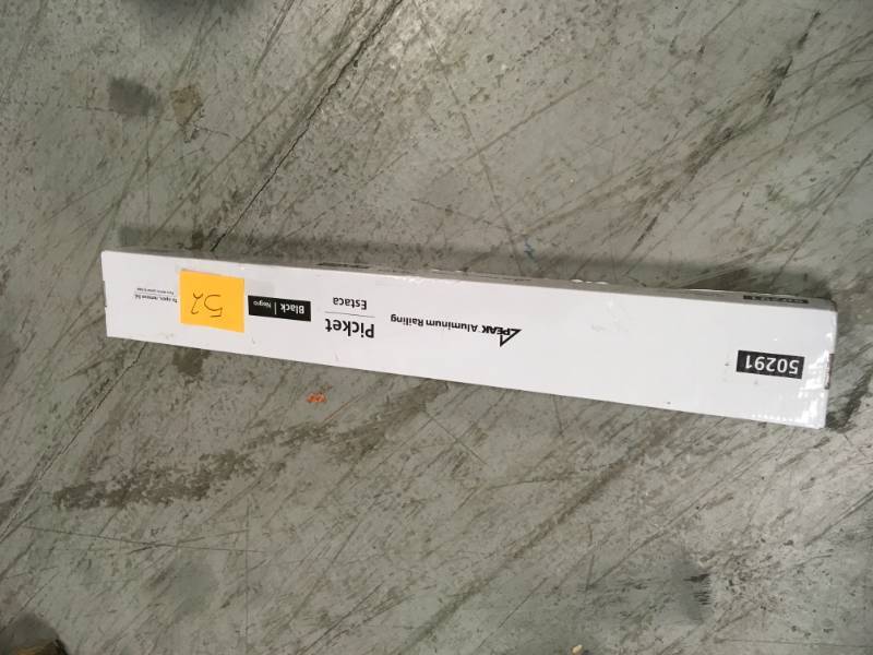 Peak Aluminum Railing Black Aluminum Picket and Spacer in good condition