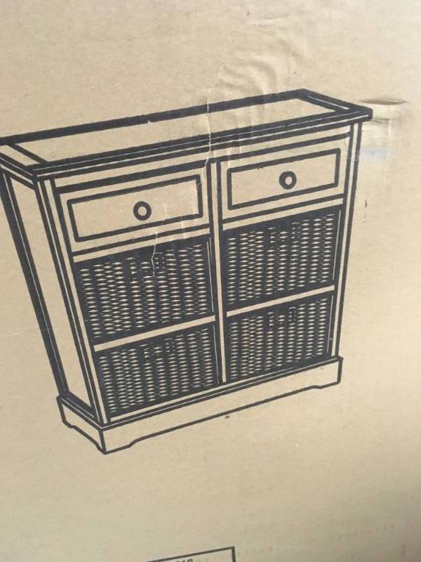 Herman Distressed Black Chest by Safavieh not used