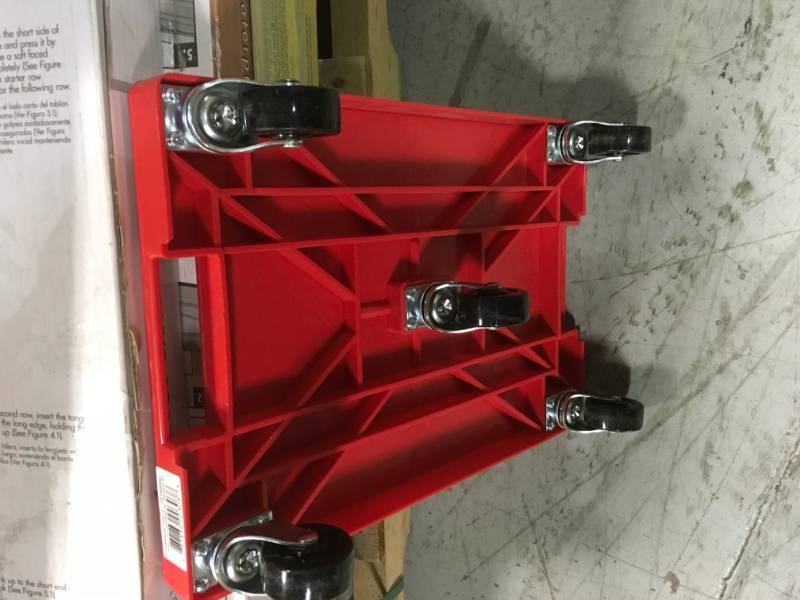 Devault Enterprises 16 in. x 11 in. Multi-Purpose Red Garage Dolly not used