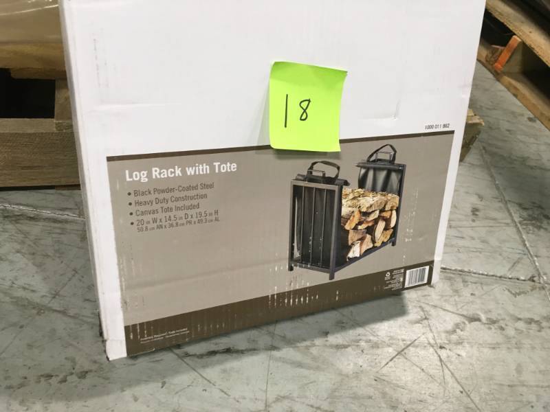 lot 18 image: 20 in. Log Holder with Tote not used