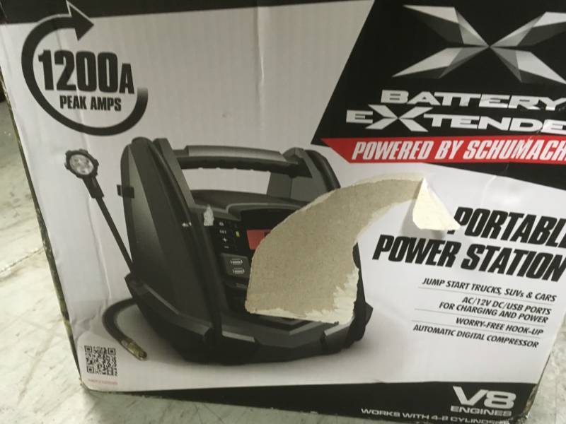 lot 71 image: Schumacher Battery Extender 12-Volt, 1,200 Amp Battery Jump Starter in very good condition