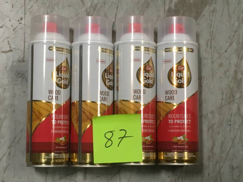 lot 87 image: Scotts Liquid Gold Pourable 20oz Wood Cleaner & Preservative in very good condition